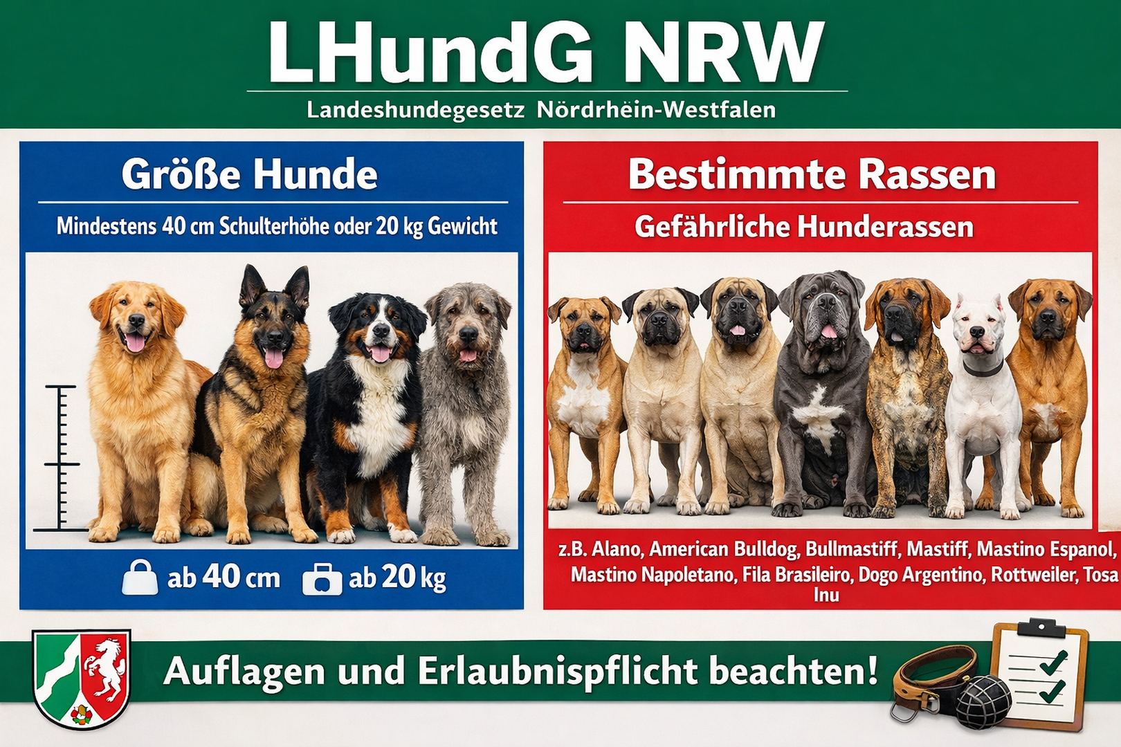 Sachkundenachweise NRW gr. Hunde & best. Rassen