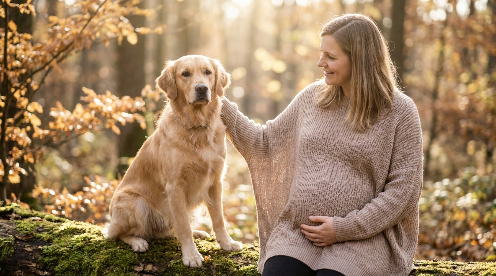 Wunderbares Warten: Ästhetisches Babybauch-Shooting in der Natur
