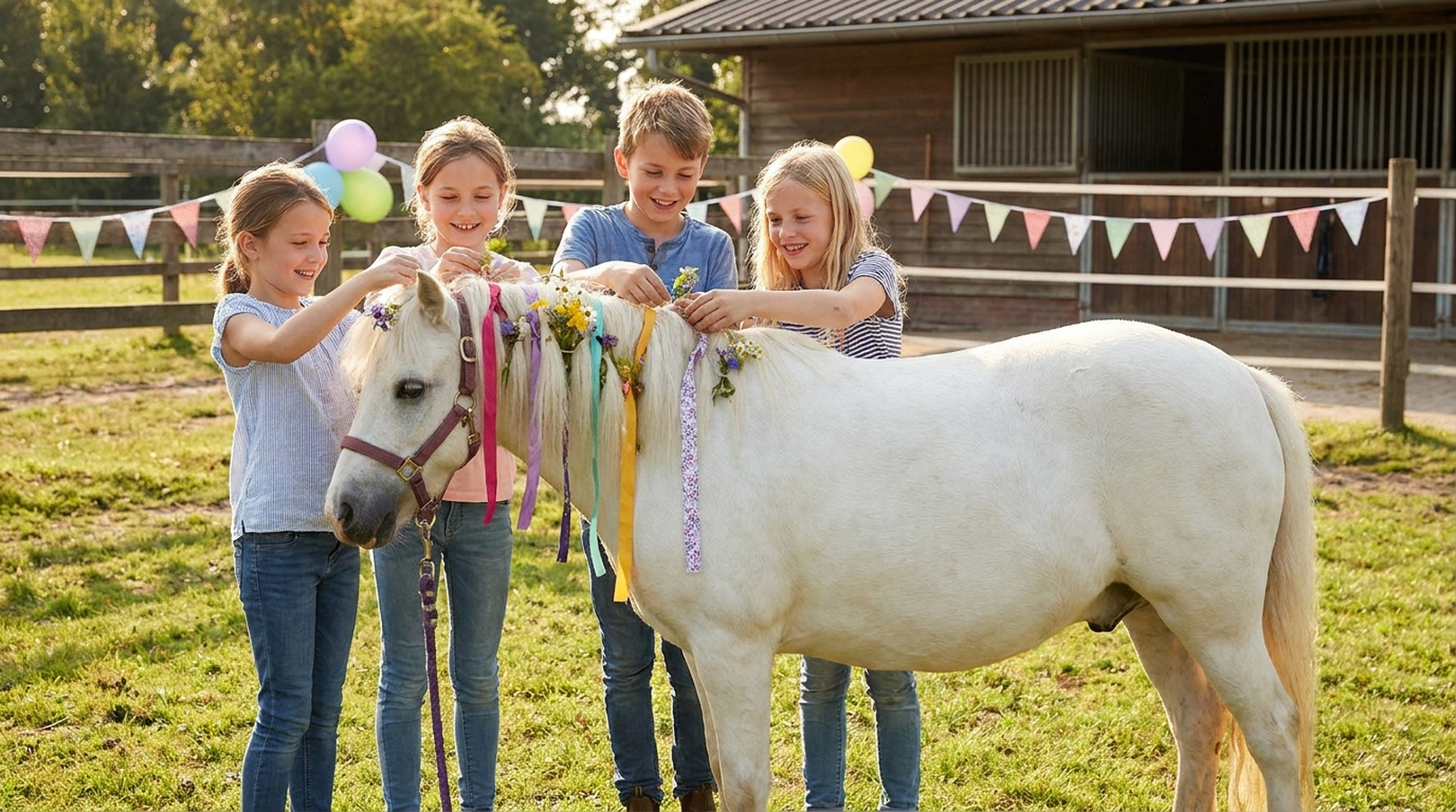 Erlebnis-Kinder-Geburtstag: Ein Tag voller Pony-Abenteuer