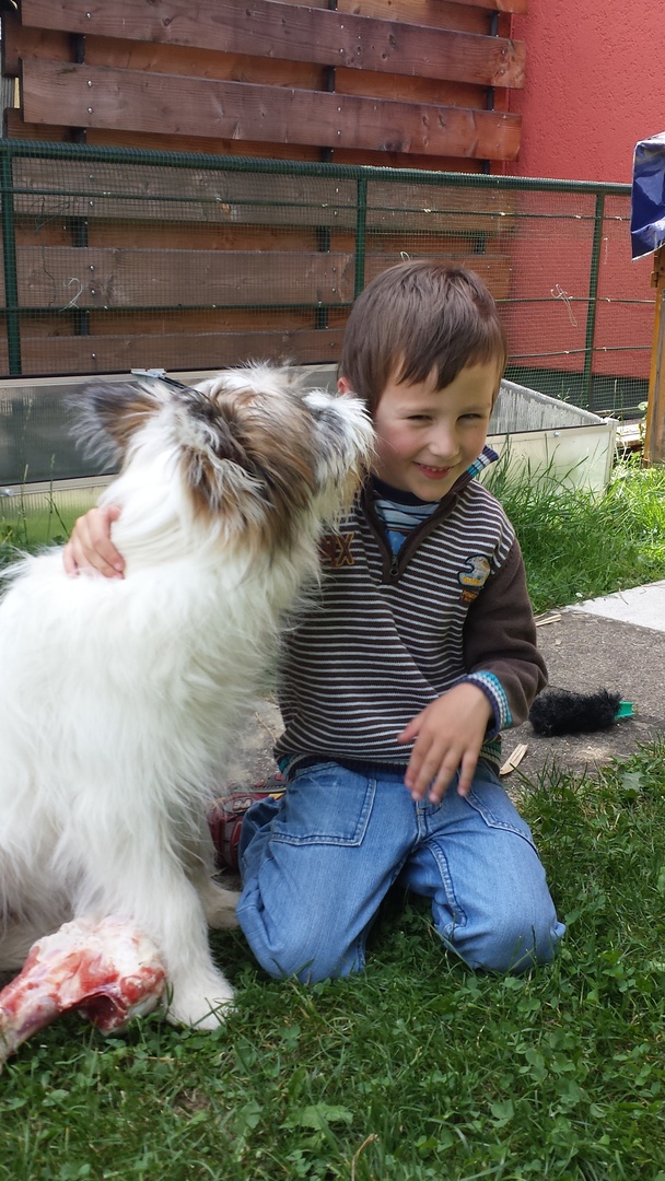 Kind und Hund