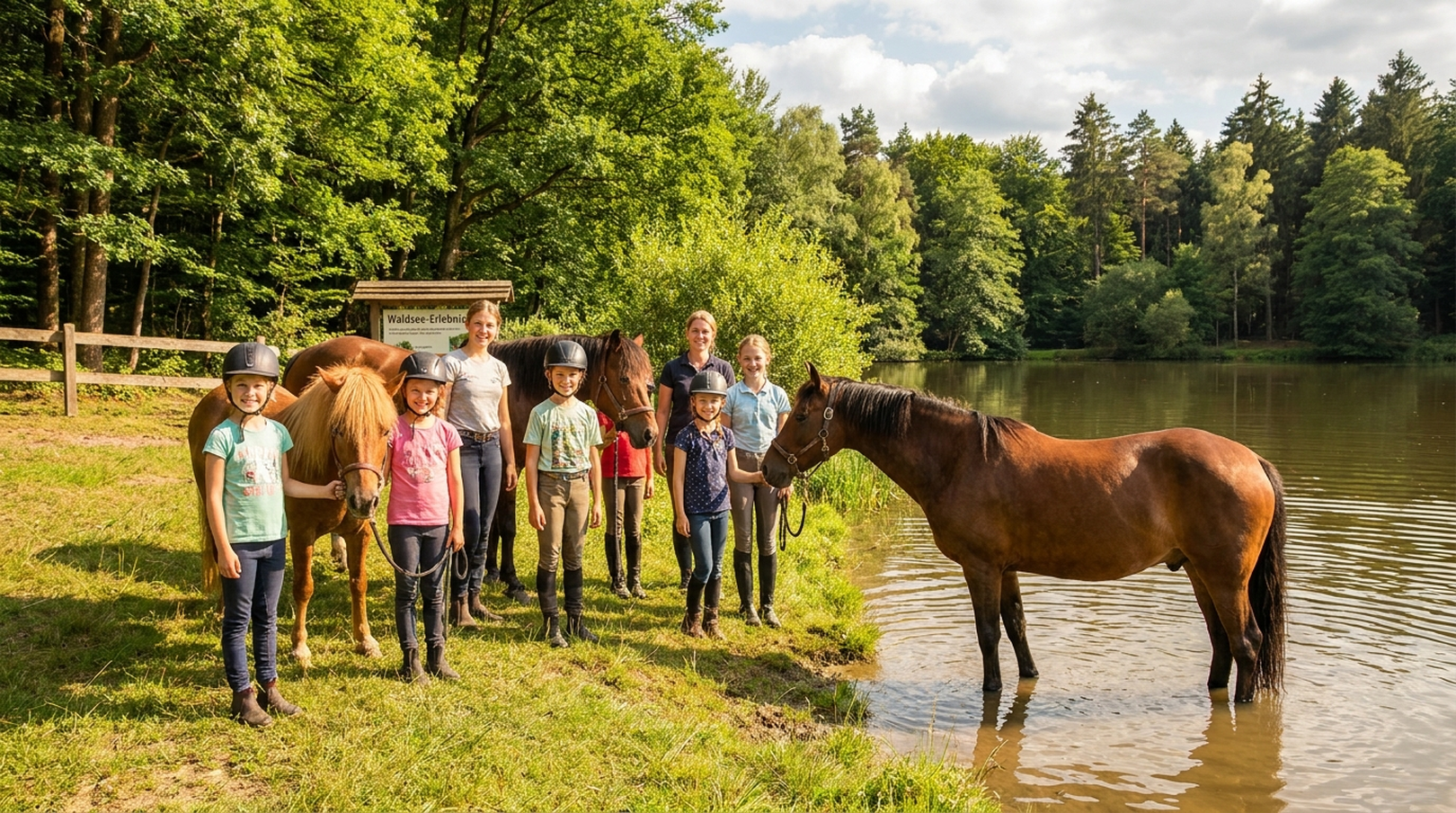 Wald & Wiese Abenteuer: Mit Pferden zum See und Baden