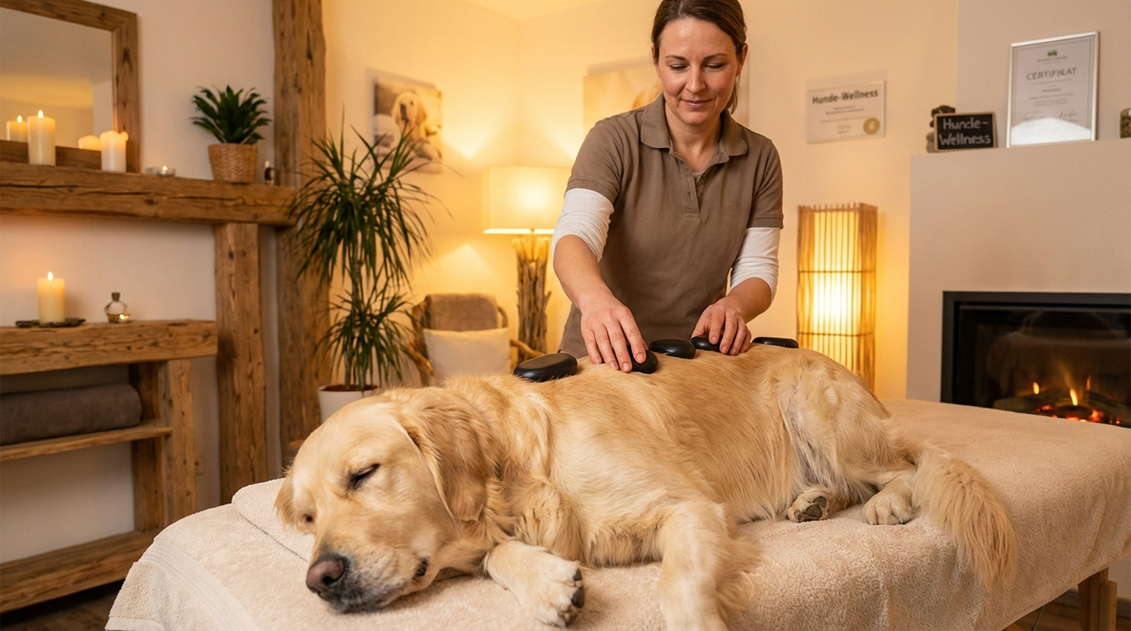 Hunde-Wellness "Pfoten-Glück & Hot Stones"