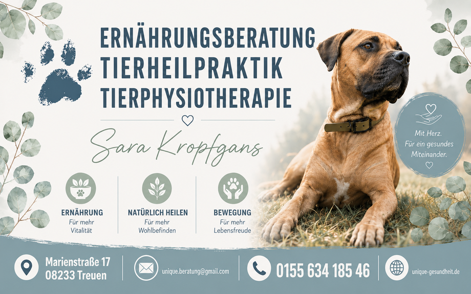 Ernährungsberatung•Tierheilpraktik•Tierphysiotherapie Sara Kropfgans