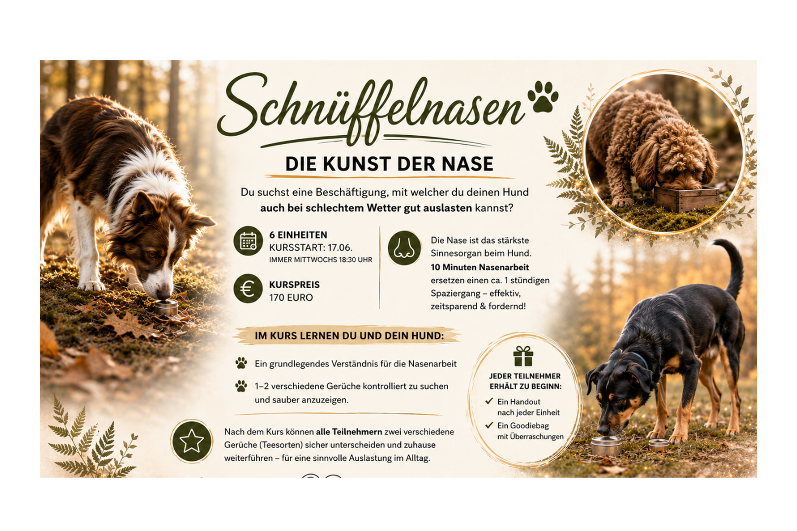 Schnüffelnasen-Abenteuer: Mentale Auslastung & Nasenarbeit