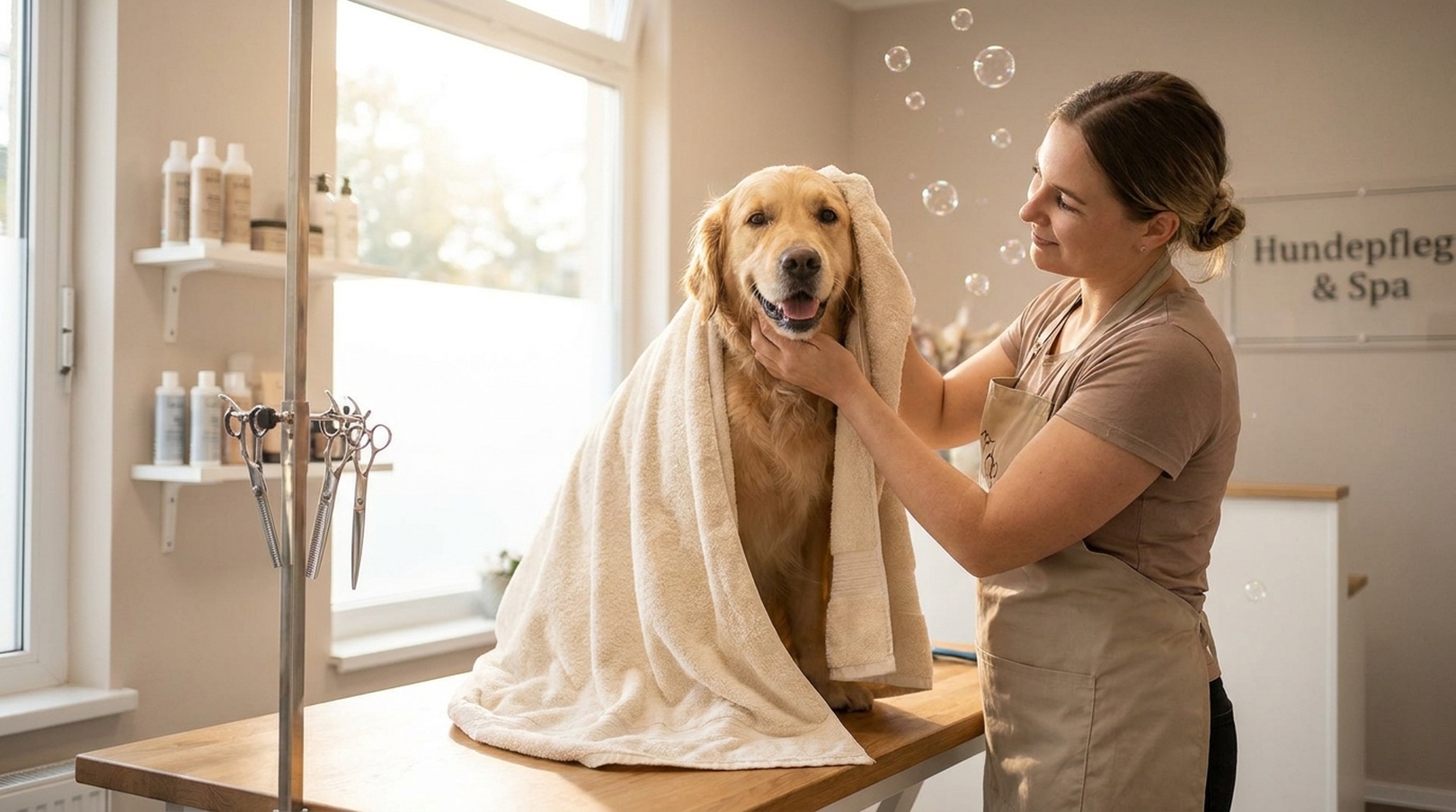Wellness-Tag: Professionelle Fellpflege & Spa